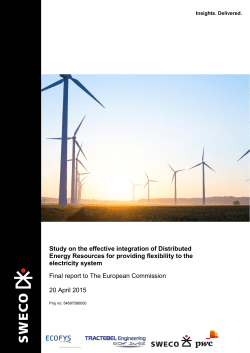 Study on the effective integration of Distributed Energy Resources