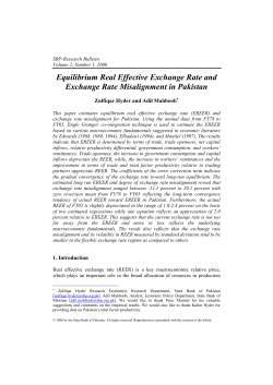 Equilibrium Real Effective Exchange Rate and Exchange Rate