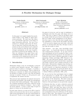 A flexible method for dialogue design