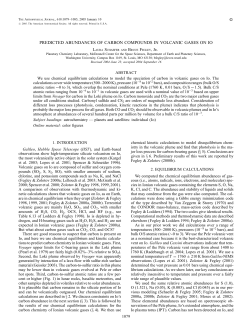 predicted abundances of carbon compounds in