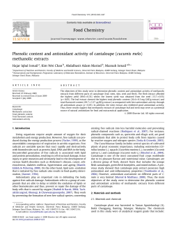 Phenolic content and antioxidant activity of cantaloupe