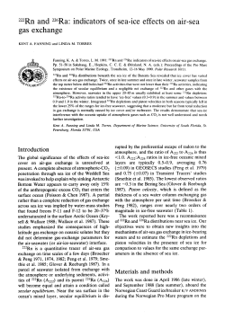 222Rn and 226Ra: indicators of sea-ice effects on air