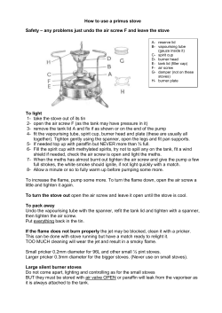 How to use a primus stove