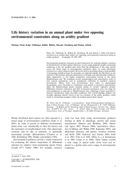 Life history variation in an annual plant under two opposing