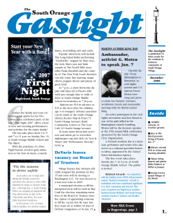 Gaslight Layout, 4 pages - South Orange