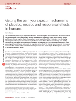 Getting the pain you expect: mechanisms of placebo, nocebo and