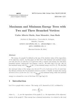 Maximum and Minimum Energy Trees with Two and Three Branched