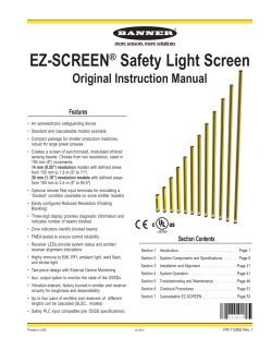 EZ-SCREEN&reg; Safety Light Screen