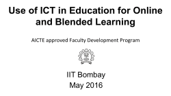 QEEE Workshop Pedagogy for Effective Use of ICT in