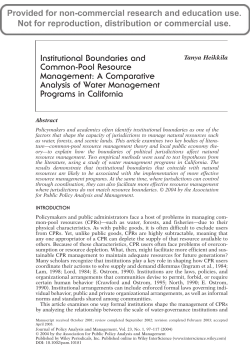 Institutional boundaries and common