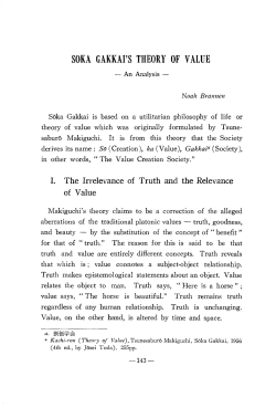 soka gakkafs theory of value - Nanzan Institute for Religion and