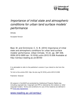 Importance of initial state and atmospheric conditions for urban land