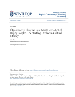 If Ignorance Is Bliss, We Sure Must Have a Lot of Happy People