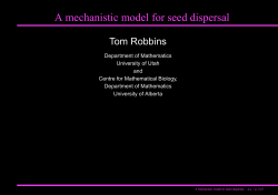 A mechanistic model for seed dispersal
