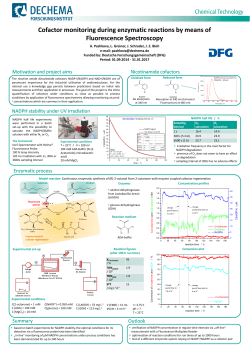 Cofactor monitoring during enzymatic reactions by means of