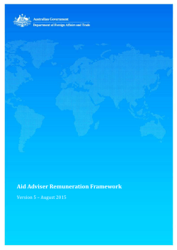 Aid Adviser Remuneration Framework