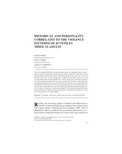 Historical and personality correlates to the violence patterns of