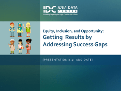 Equity, Inclusion, and Opportunity: Getting