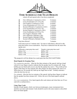 time schedule for team debate