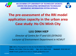 The pre-assessment of the RRI model application capacity in the