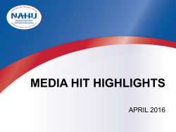 media hit highlights - National Association of Health Underwriters