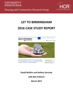 let to birmingham 2016 case study report