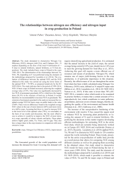 The relationships between nitrogen use efficiency and nitrogen input