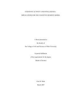 cognitive activity and intelligence