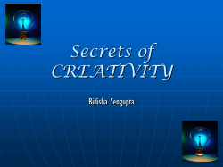 BIDISHA SENGUPTA_CINE Secrets of CREATIVITY Bidisha