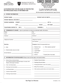 medical Release Form