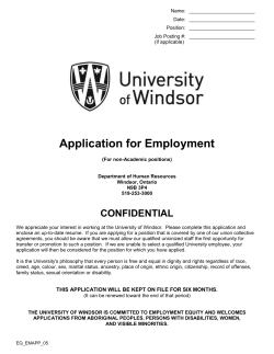 Application for Employment
