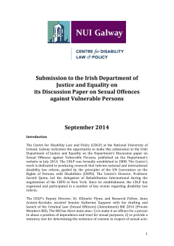 Submission to the Irish Department of Justice and