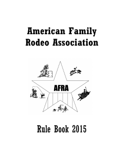 AFRA Rule Book - American Family Rodeo Association