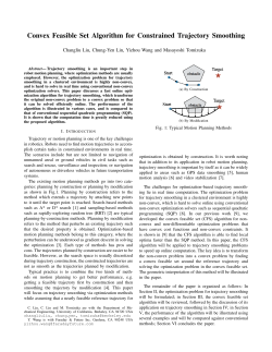 Convex Feasible Set Algorithm for Constrained Trajectory Smoothing