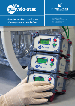 pH adjustment and monitoring of hydrogen carbonate