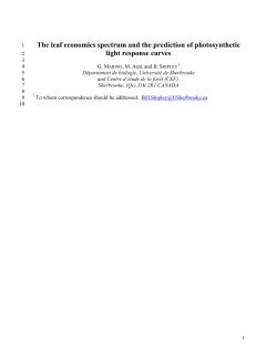 The leaf economics spectrum and its relationship to photosynthetic