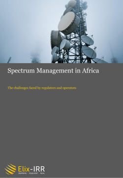 Spectrum Management in Africa