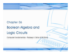 Chapter 6-Boolean Algebra - Computer Science Department