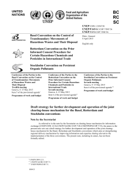 Joint Clearing House Mechanism strategy