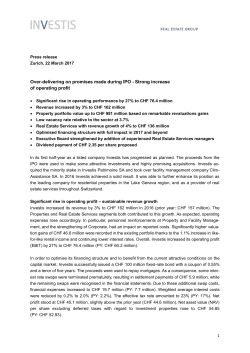 Over-delivering on promises made during IPO