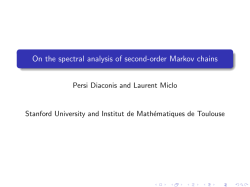 On the spectral analysis of second