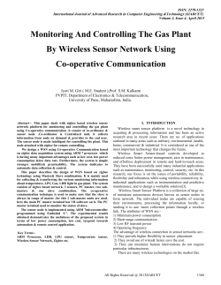 Monitoring And Controlling The Gas Plant By Wireless