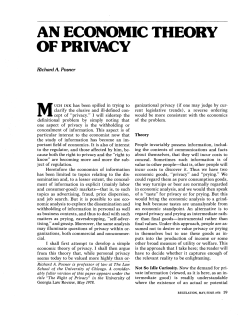 an economic theory of privacy