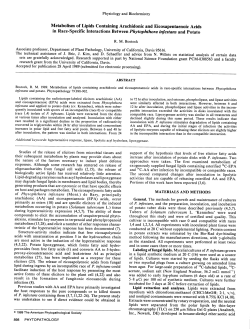 Metabolism of Lipids Containing Arachidonic and Eicosapentaenoic