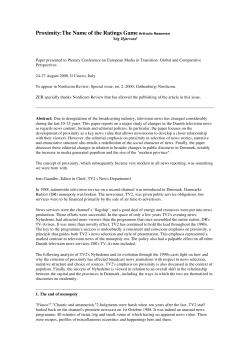 Proximity:The Name of the Ratings Game Artículo Resumen