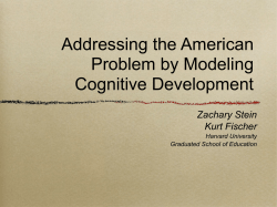 Addressing the American Problem by Modeling Cognitive