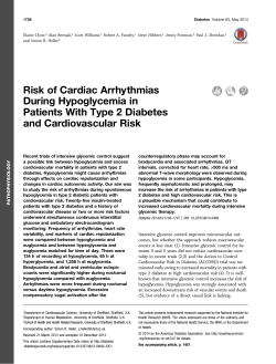 Risk of Cardiac Arrhythmias During Hypoglycemia in