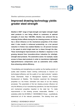Improved drawing technology yields greater steel strength