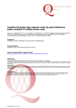 Cognitive full-duplex relay networks under the peak