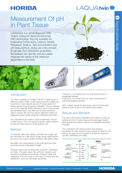 Measurement Of pH In Plant Tissue